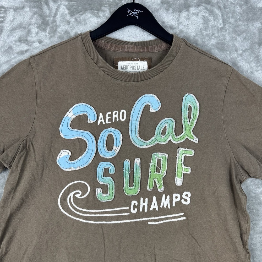 Vintage Aeropostale Surf Spellout Embroidered Mens Large Y2K California Preppy